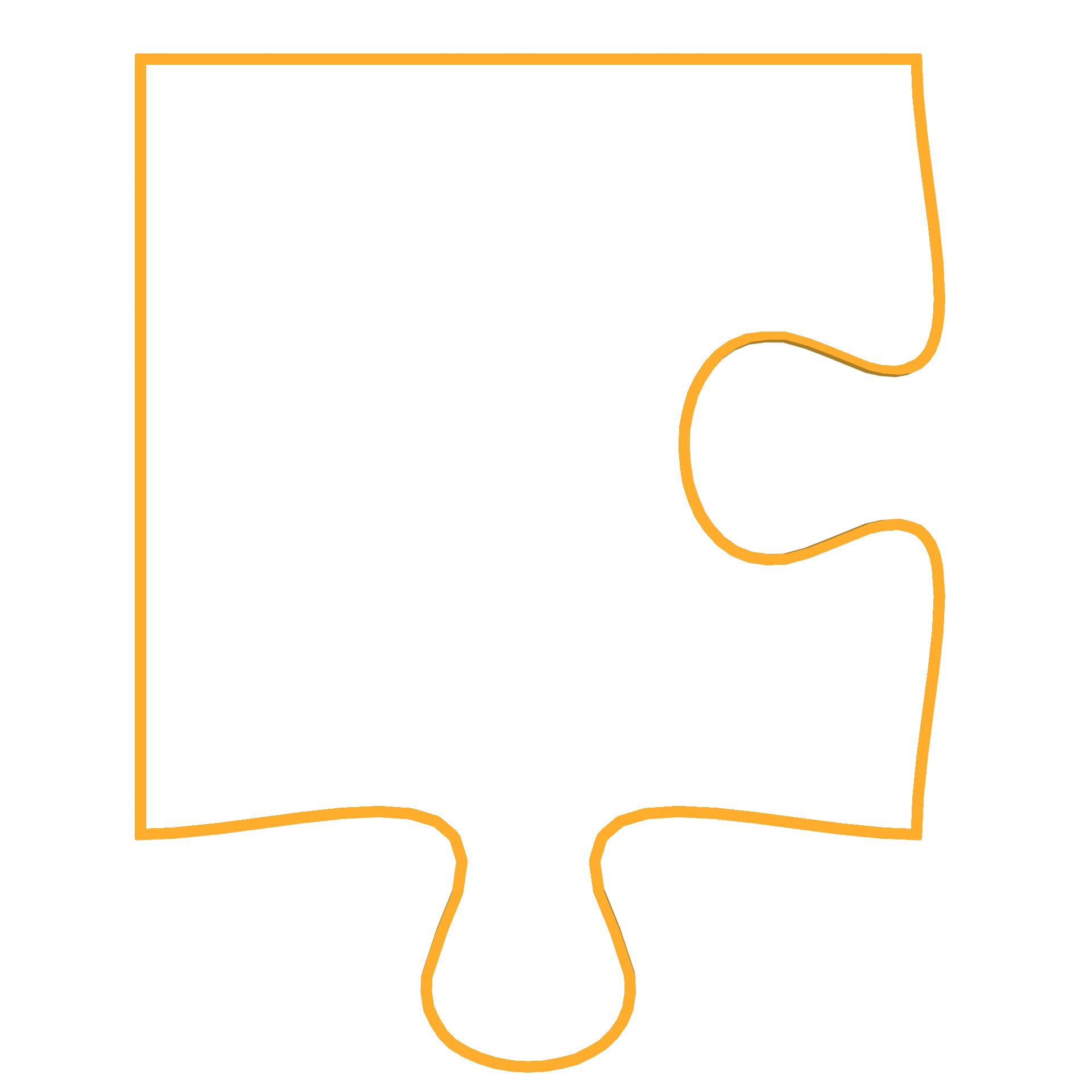 Puzzleteil orange