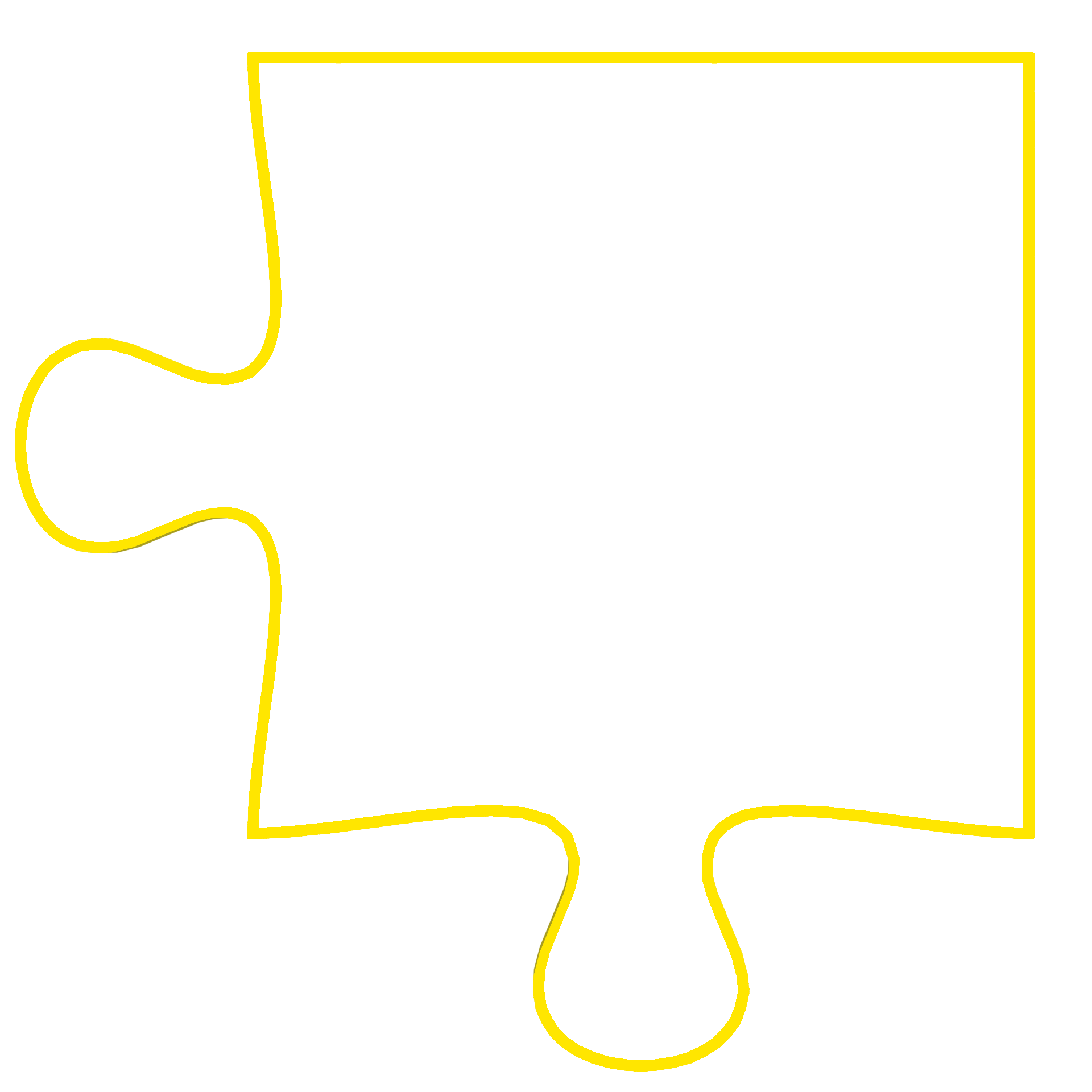 Gelbes Puzzle-Teil