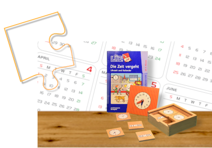Uhr und Kalender mit Hilfsmitteln lernen Uhr und Kalender mit Hilfsmitteln lernen