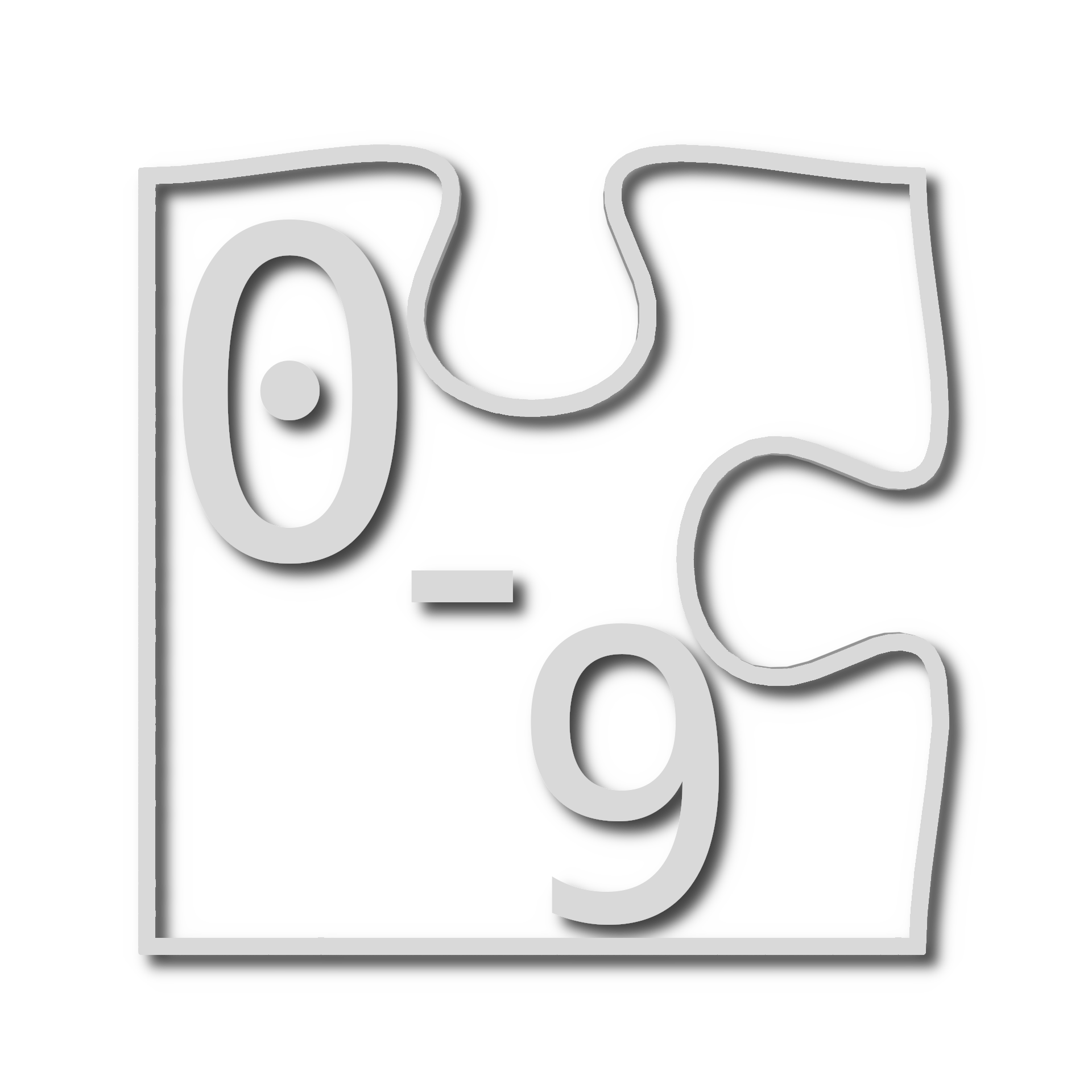 Graues Puzzleteil mit Symbol graues Puzzle-Teil mit Symbol