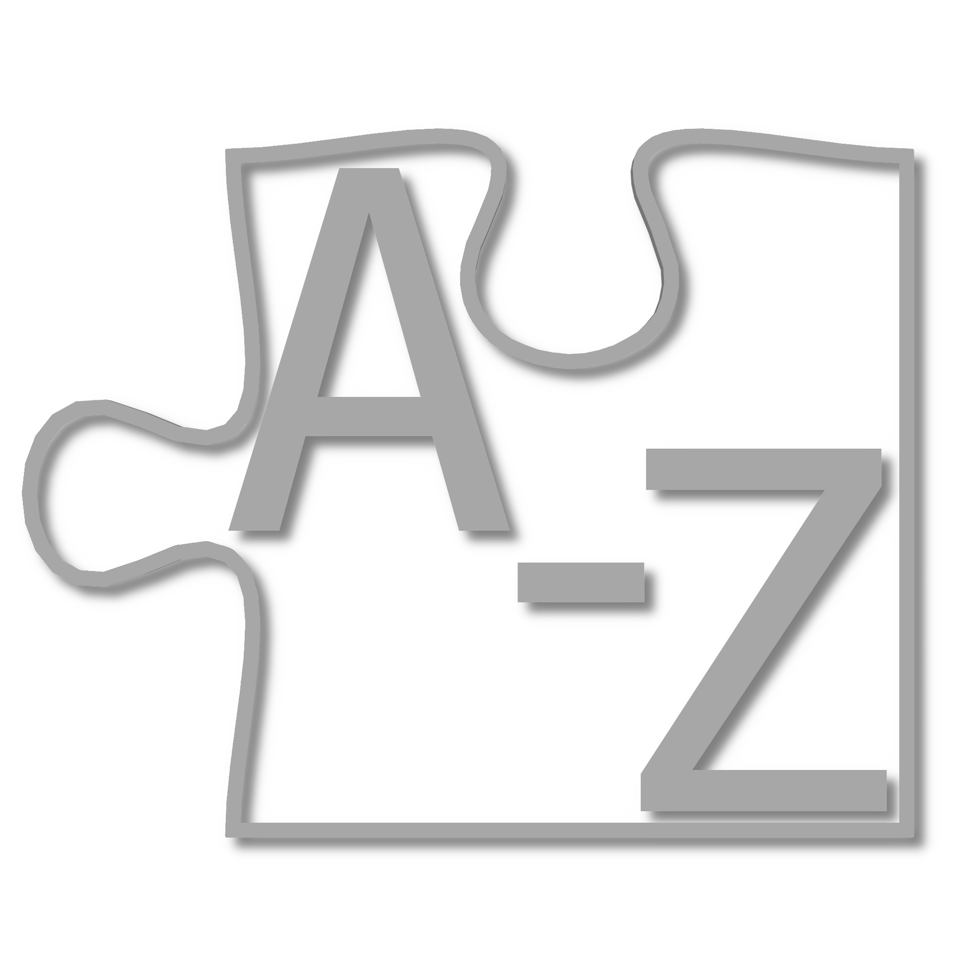 Graues Puzzleteil mit Symbol graues Puzzleteil mit Symbol